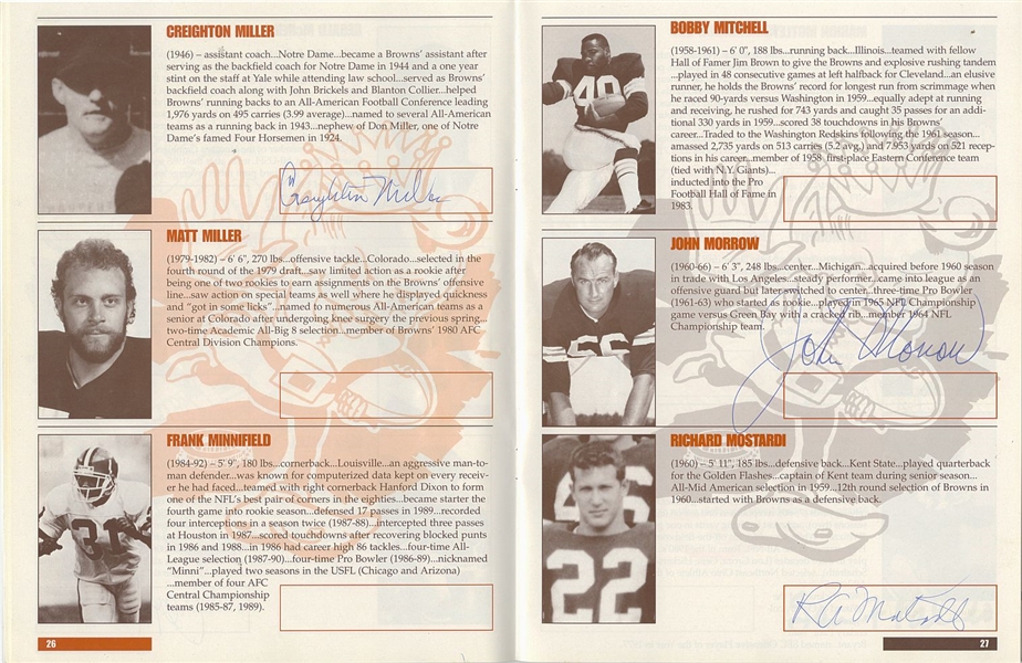 1997Cleveland Browns Reunion Program Signed AUTO by 60 – Many Deceased