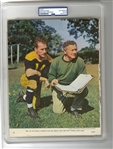 Don Huston Signed AUTO 1946 SPORT Magazine Photo with Curly Lambeau PSA/DNA