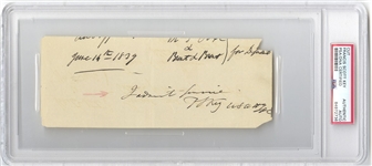 Francis Scott Key – “The Star-Spangled Banner” Signed Cut Document PSA/DNA 