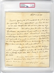 Aaron Burr Signed AUTO letter Document from 1794 V.P. – Alexander Hamilton Duel PSA/DNA