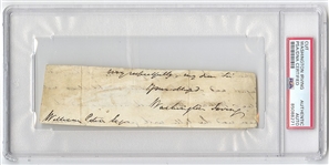 Washington Irving Author Rip Van Winkle – Sleepy Hollow Signed AUTO Cut PSA/DNA