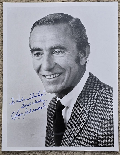 Chris Schenkel Legendary Sports Broadcaster Signed AUTO Photo