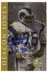 Deacon Jones Signed AUTO Ron Mix Football HOF Signature Series Card 