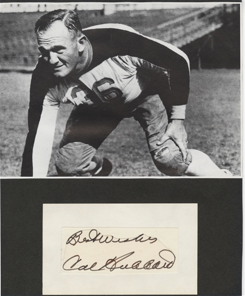 Cal Hubbard Signed AUTO photo display Green Bay Packers Baseball & Pro Football HOF