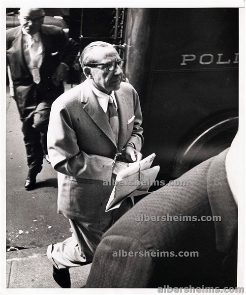 Frank Costello Mafia Mob Boss Headed to Prison – Rikers Island Original TYPE I Photo