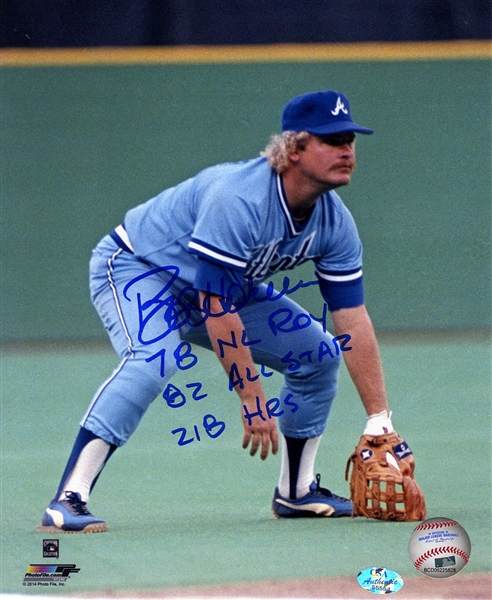 Bob Horner Signed AUTO 8x10 color photo Braves /w Great Inscriptions CSA COA