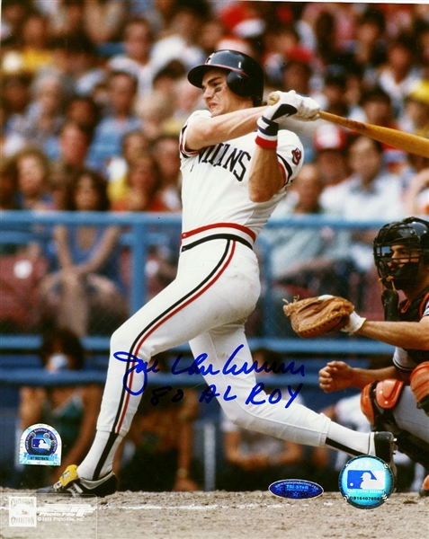Joe Charboneau Signed AUTO 8x10 Photo /w 80 AL ROY inscription Indians Tri-Star COA