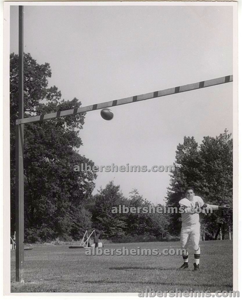  Otto Graham Future Football Hall of Famer Slings It at Training Camp Original TYPE I Photo