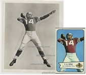 Y.A. Tittle Original TYPE I Photo Used for his 1954 Bowman #42 Football card San Francisco 49ers HOF