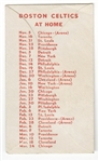 1946-47 Boston Celtics First 1st Year NBA basketball Schedule /w bonus tickets