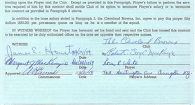 Austin Gunsel – The RAREST NFL Commissioner autograph signed NFL football Contract for Ohio State Heisman Trophy Finalist – Bob White