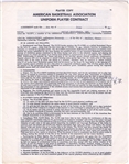 Eugene "Goo" Kennedy SIGNED AUTO 1972-73 Dallas Chaparrals ABA Basketball Contract 
