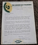 Jack Vainisi Typed Letter Signed FULL NAME Autograph Packers Letterhead to QB Frank Ryan /w Telegram PSA/DNA