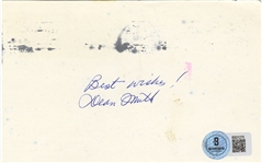 Dean Smith UNC Hall of Fame Basketball Coach Signed AUTO GPC from 1988 BAS