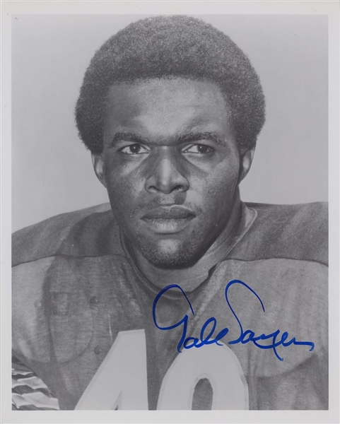 Gale Sayers Signed AUTO Photo Chicago Bears Pro Football HOF 