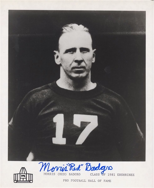 Red Badgro Signed AUTO Photo New York Giants Pro Football HOF 