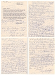 George Trafton Chicago Bears Football HOF Signed AUTO 4 Page Handwritten Letter with Incredible Football Content D.1971