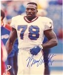 Bruce Smith Signed AUTO 8x10 color photo Buffalo Bills Pro Football HOF