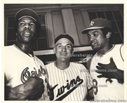 Heroes of the 1971 Major League Baseball All-Star Game – Reggie Jackson Harmon Killebrew and Frank Robinson Original Press Photo