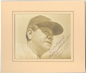 1942 Babe Ruth Original TYPE 1 Photo from Pride of the Yankees Signed AUTO & Personalized to St. Louis Browns GM – Ed Gilliland – JSA LOA